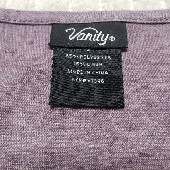 Vanity Women's Purple Sequin Top Size Small - Picture 2 of 7